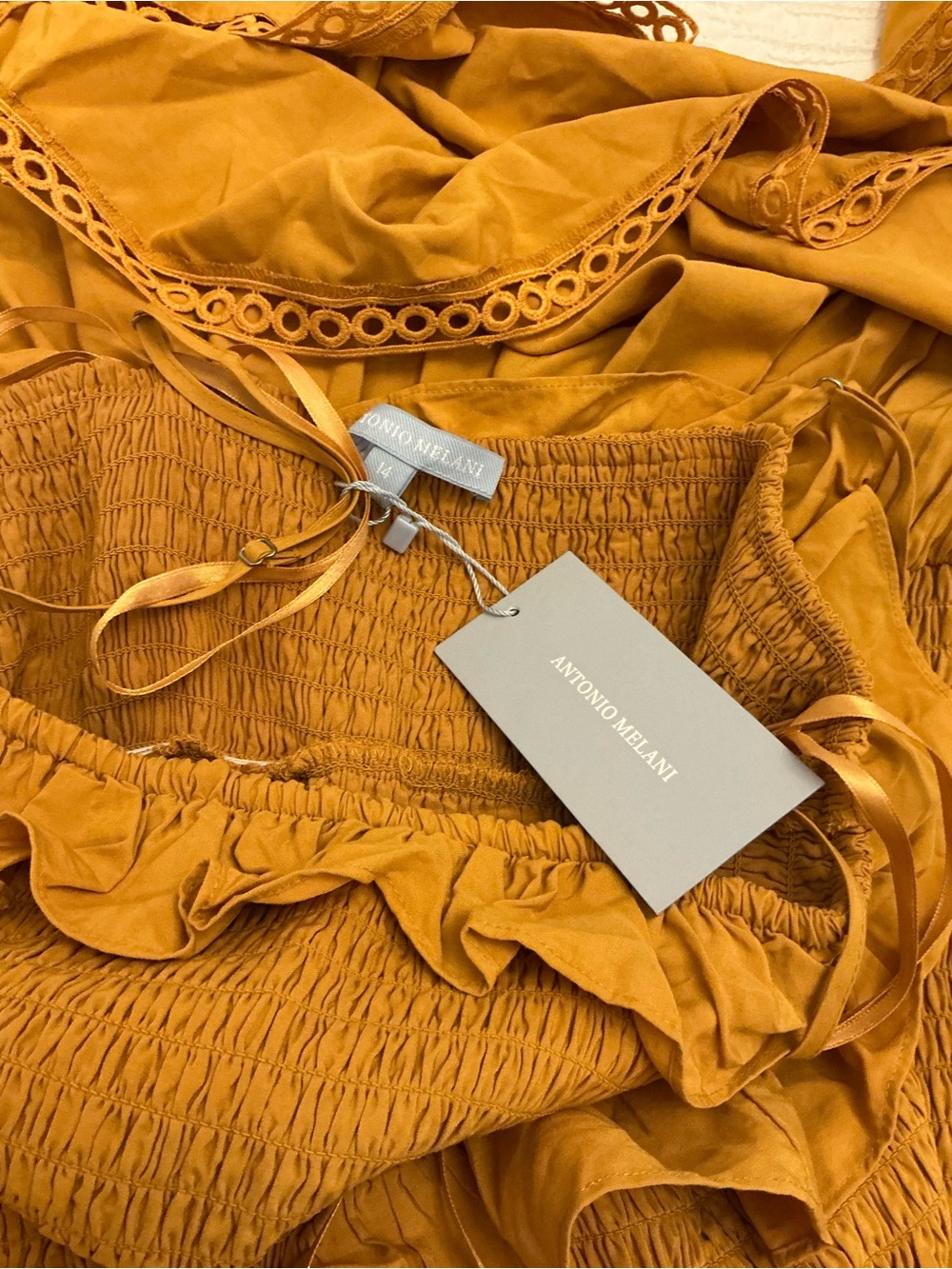 ANTONIO MELANI Mustard Yellow Maxi Dress